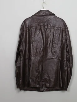 Men's Vintage Burgundy  Leather Jacket L