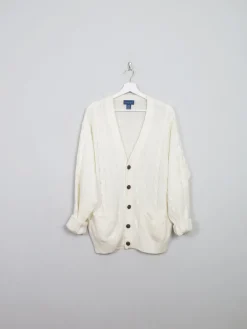 Men's Vintage Cable-Knit Cardigan L