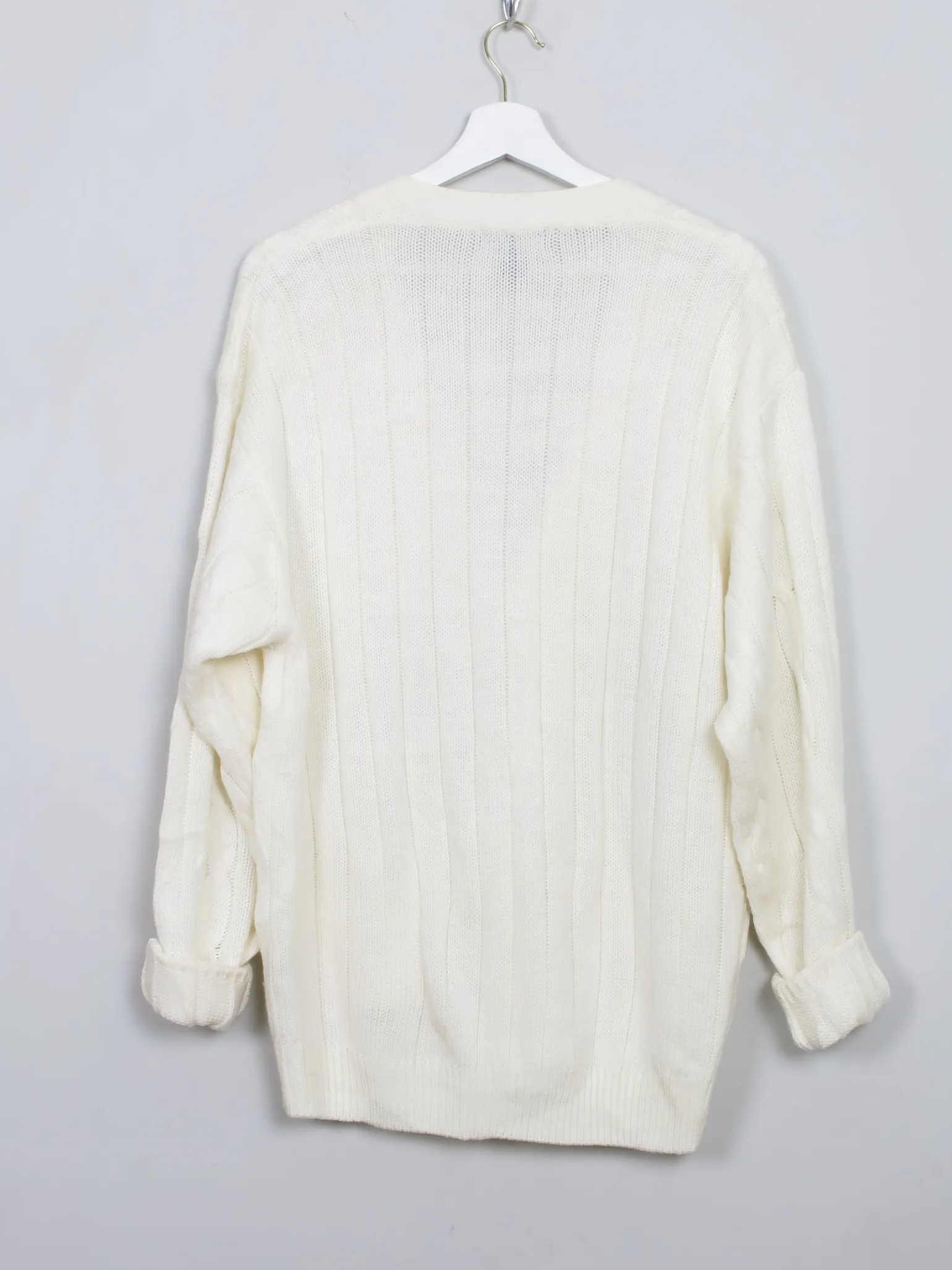 Men's Vintage Cable-Knit Cardigan L