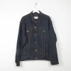 Men's Vintage Charcoal Black Denim Jacket L