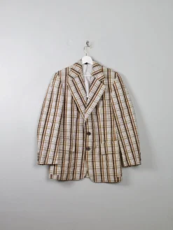 Men's Vintage Check Boater Style Jacket 38"