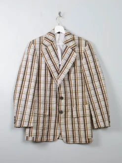 Men's Vintage Check Boater Style Jacket 38"