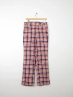 Men's Vintage Check Dead-stock  Trousers 31"32L