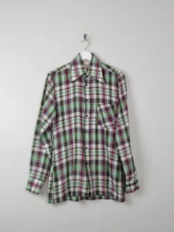 Men's Vintage Check Shirt 70s M