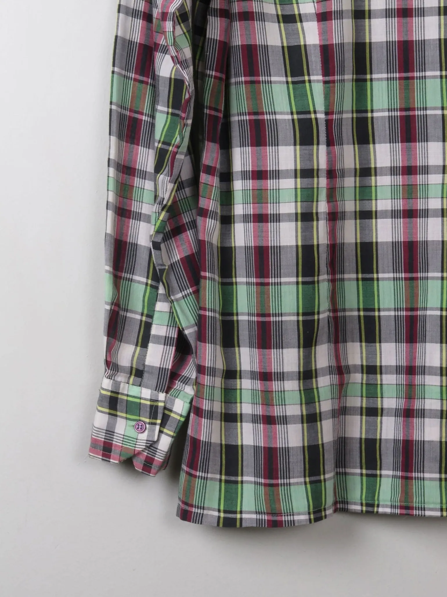 Men's Vintage Check Shirt 70s M