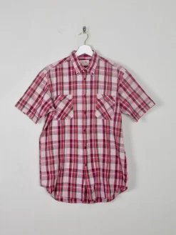 Men's Vintage Check Short Sleeved Shirt L