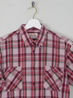 Men's Vintage Check Short Sleeved Shirt L