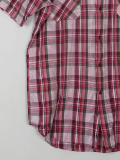 Men's Vintage Check Short Sleeved Shirt L