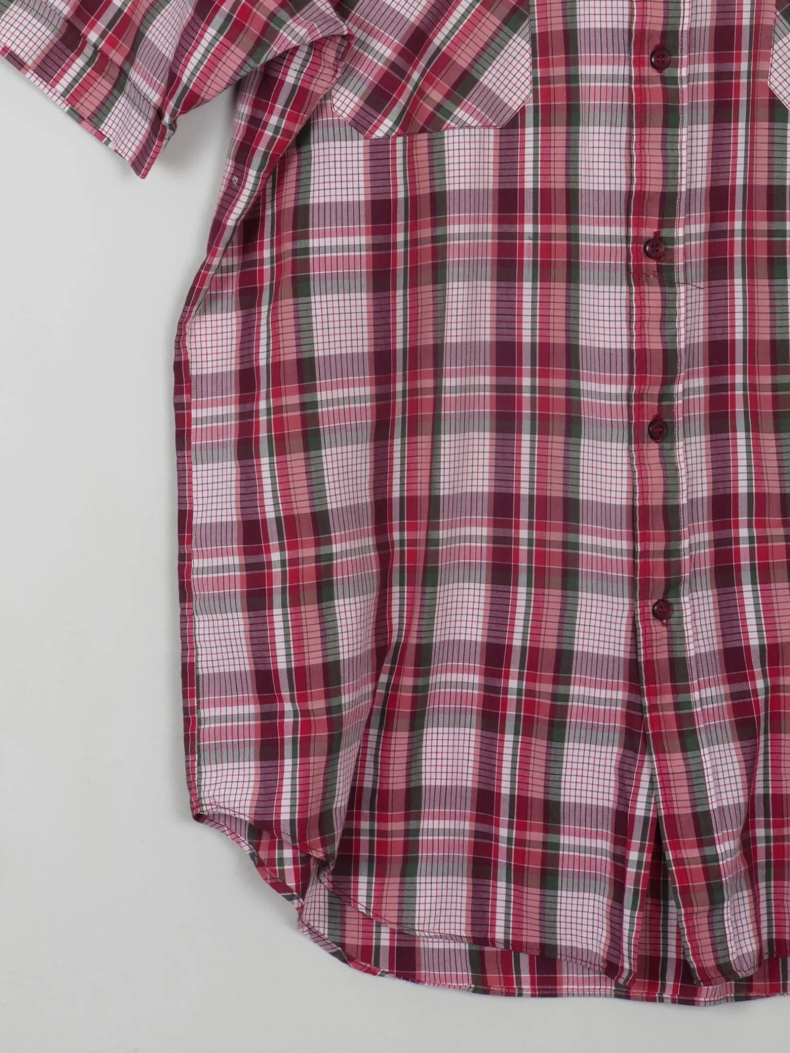 Men's Vintage Check Short Sleeved Shirt L