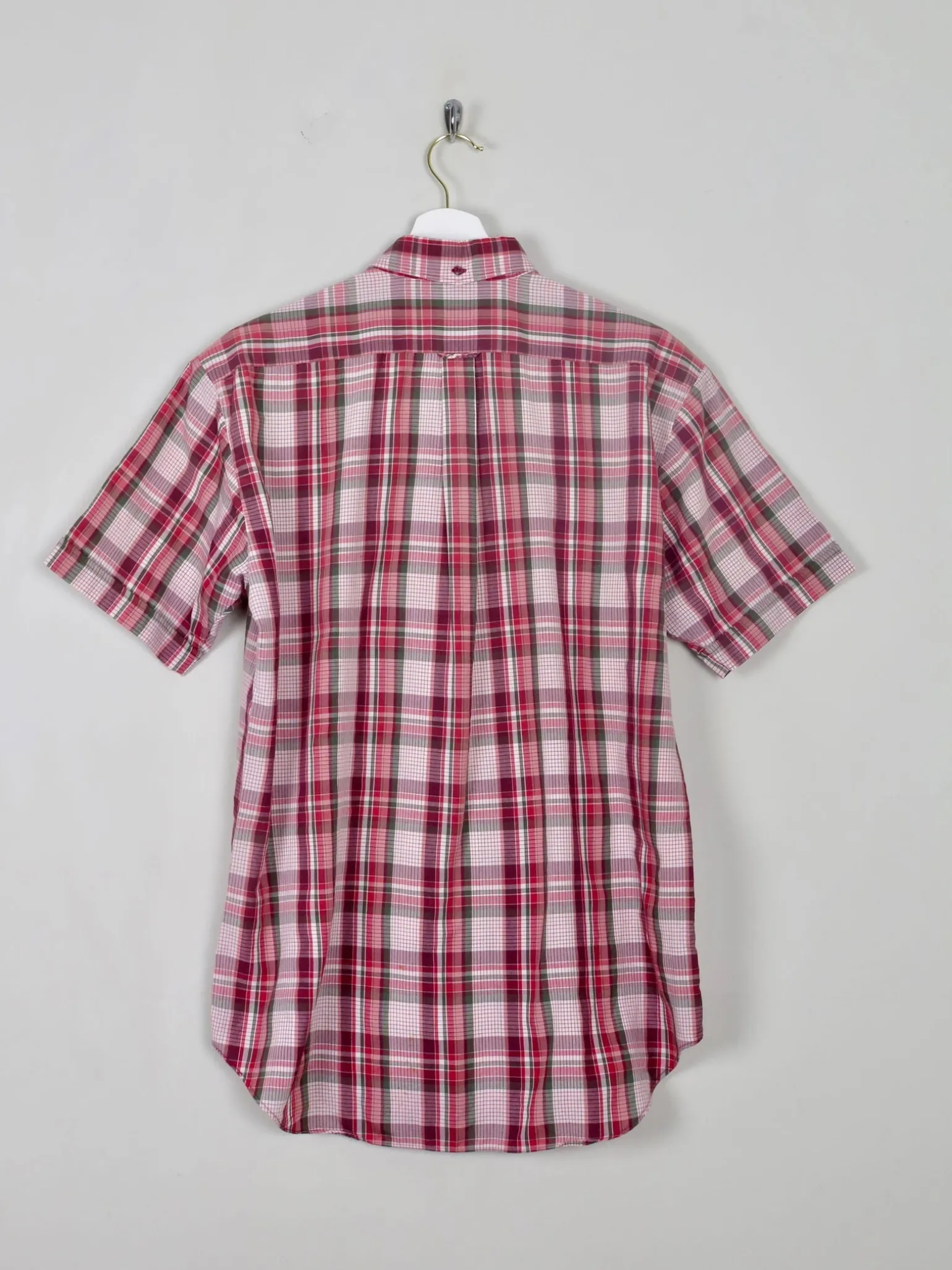 Men's Vintage Check Short Sleeved Shirt L