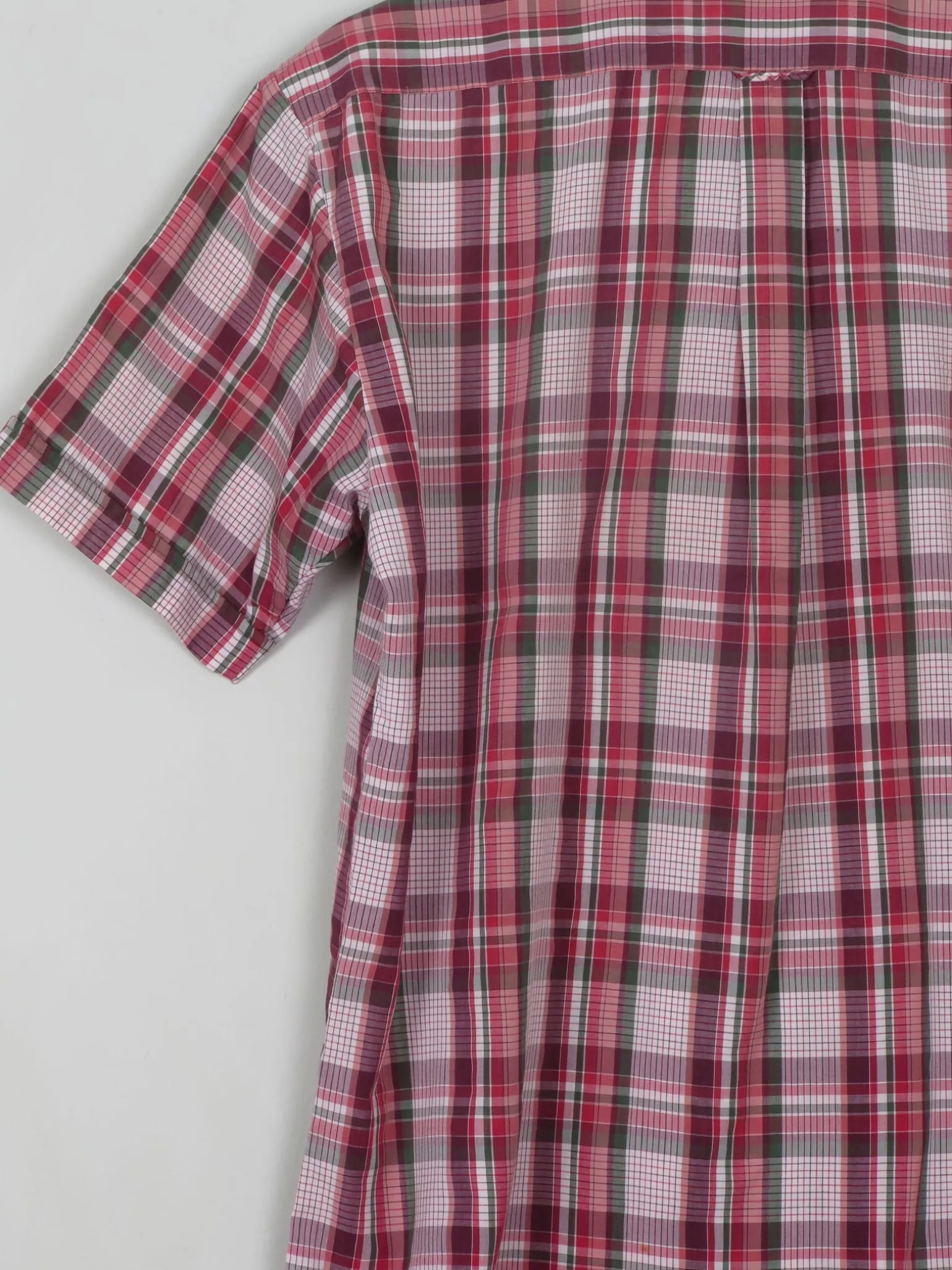 Men's Vintage Check Short Sleeved Shirt L