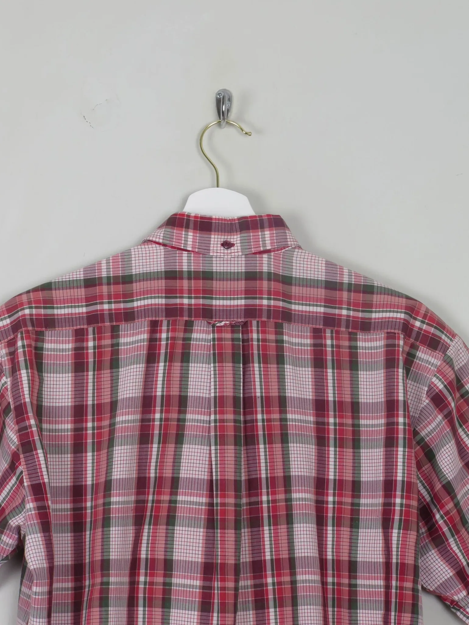 Men's Vintage Check Short Sleeved Shirt L
