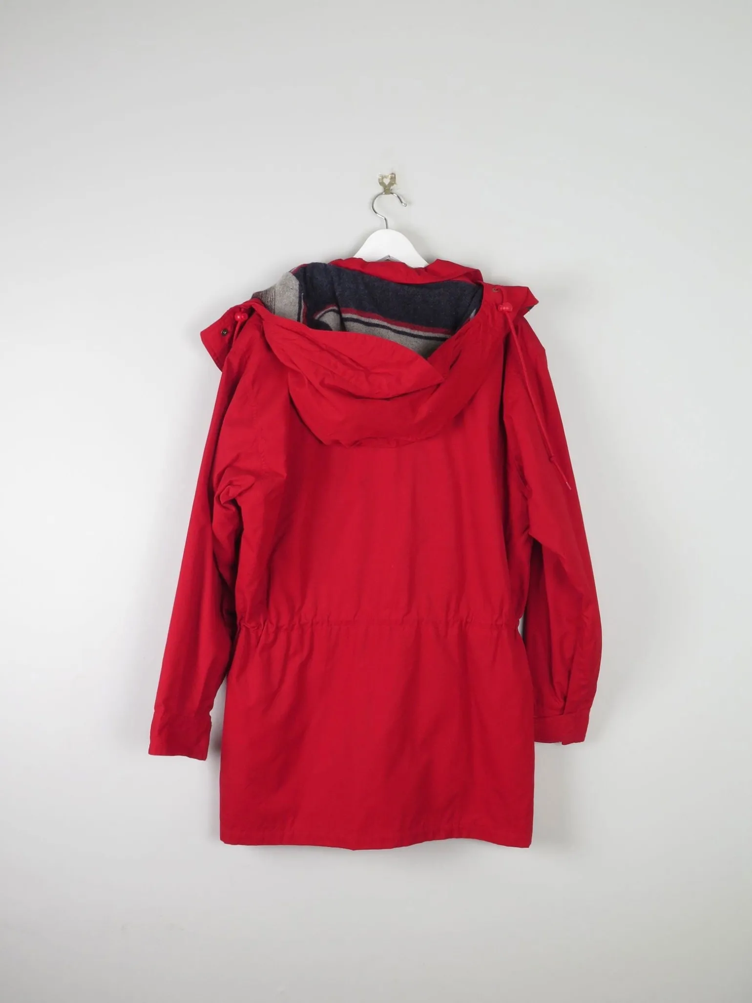 Mens Vintage Cherry Red Short Parka Jacket M/L Eddie Beaver