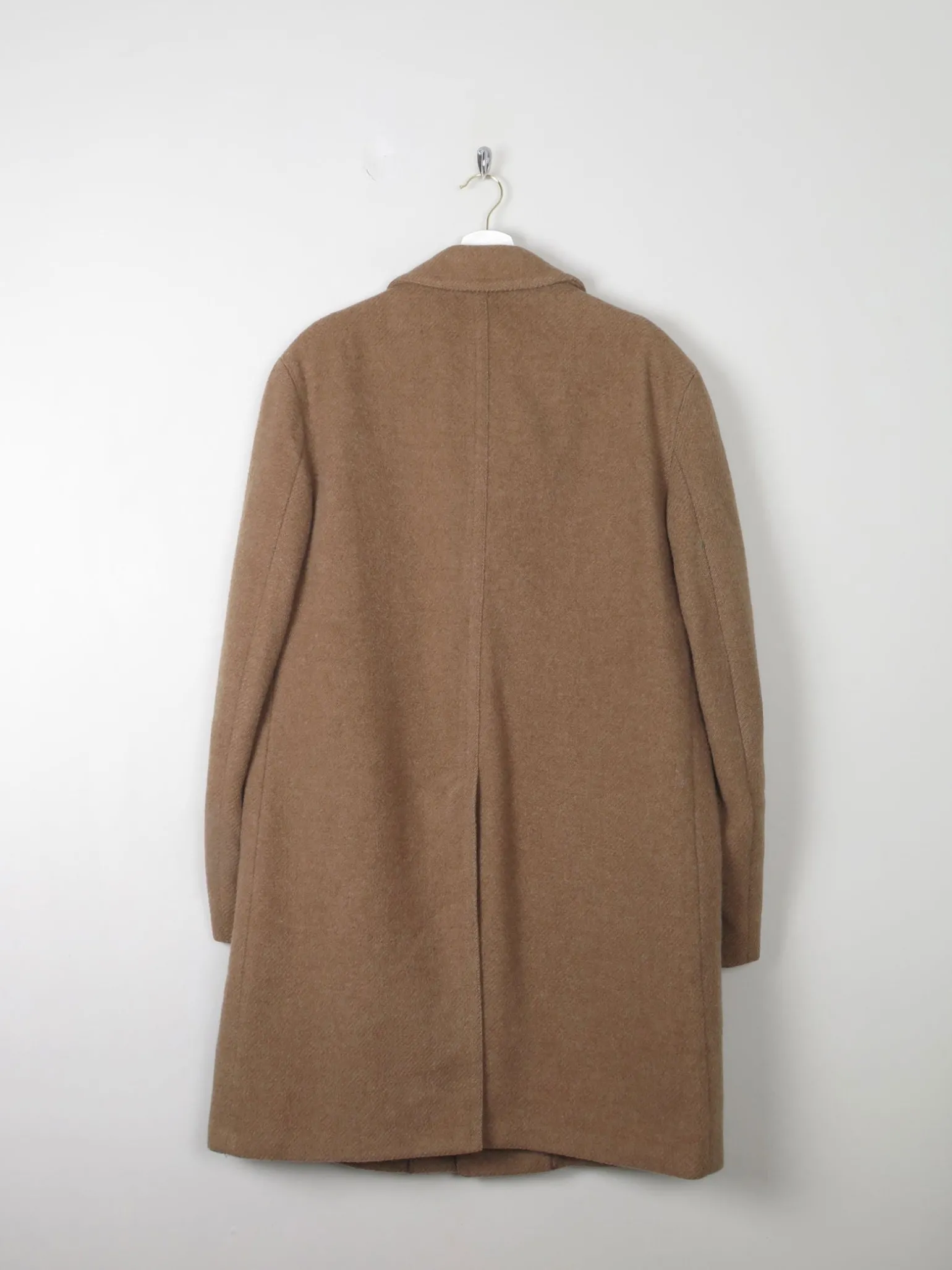 Men's Vintage Coat Wool Dark Camel/Tan L 44"