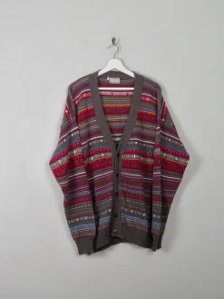 Men's Vintage Colourful Cardigan XL