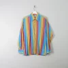 Men's Vintage Colourful Striped Shirt S
