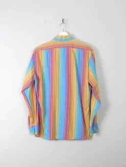 Men's Vintage Colourful Striped Shirt S