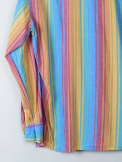 Men's Vintage Colourful Striped Shirt S