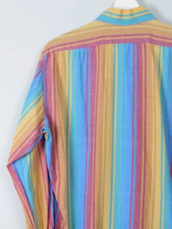 Men's Vintage Colourful Striped Shirt S