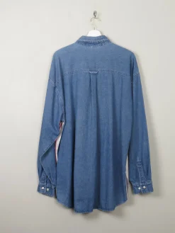 Men's Vintage Combined Denim Shirt XL