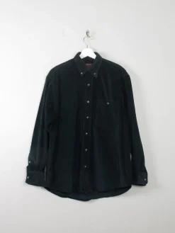 Men's Vintage Cord Green Shirt S