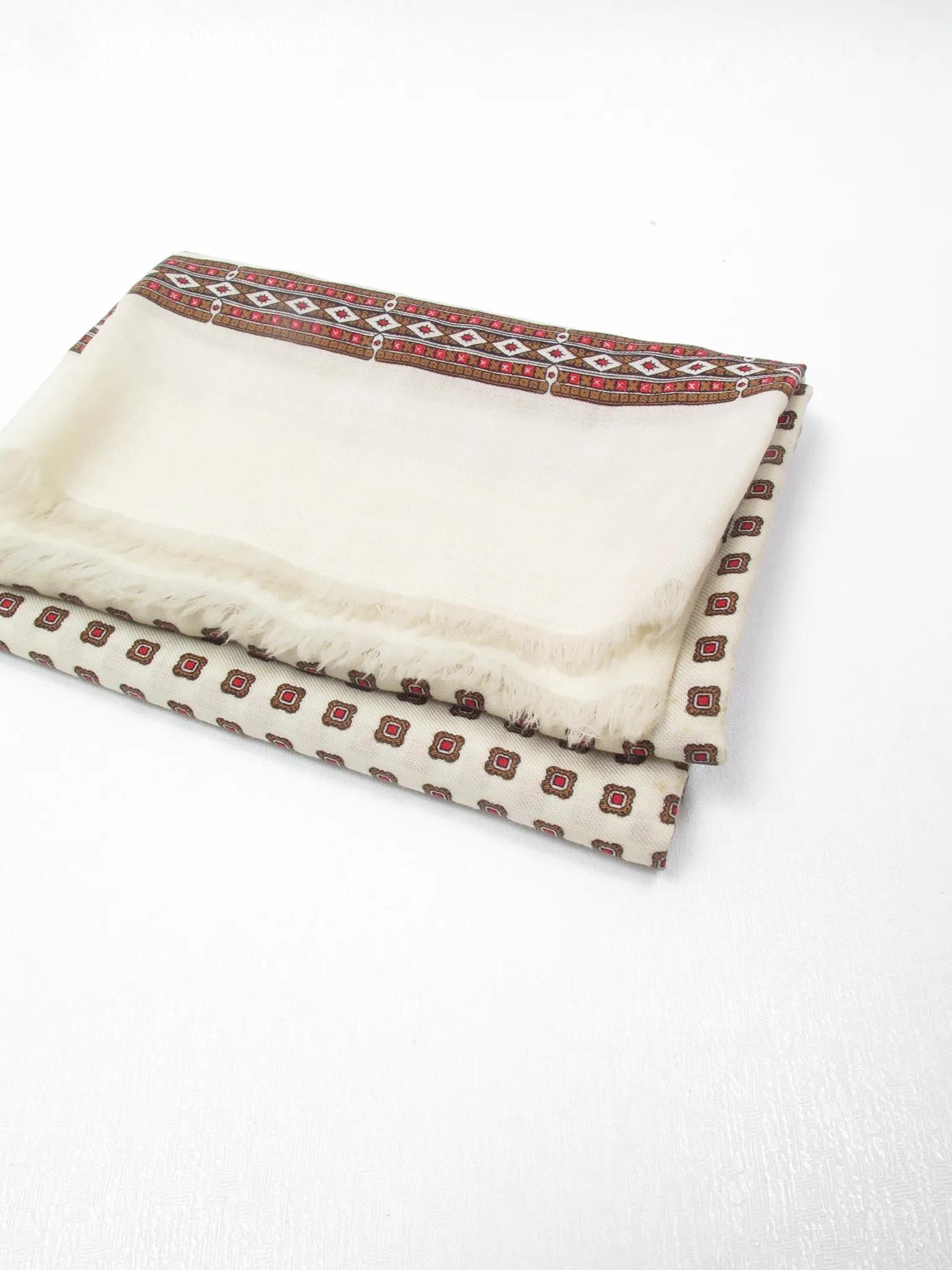 Men's Vintage Cream Scarf