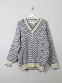 Men's Vintage Danish Jumper V Neck M/L