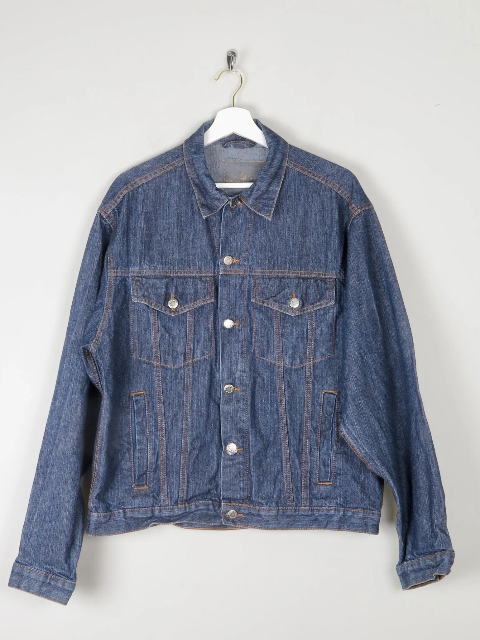 Men's Vintage Dark Blue Denim Jacket M/L