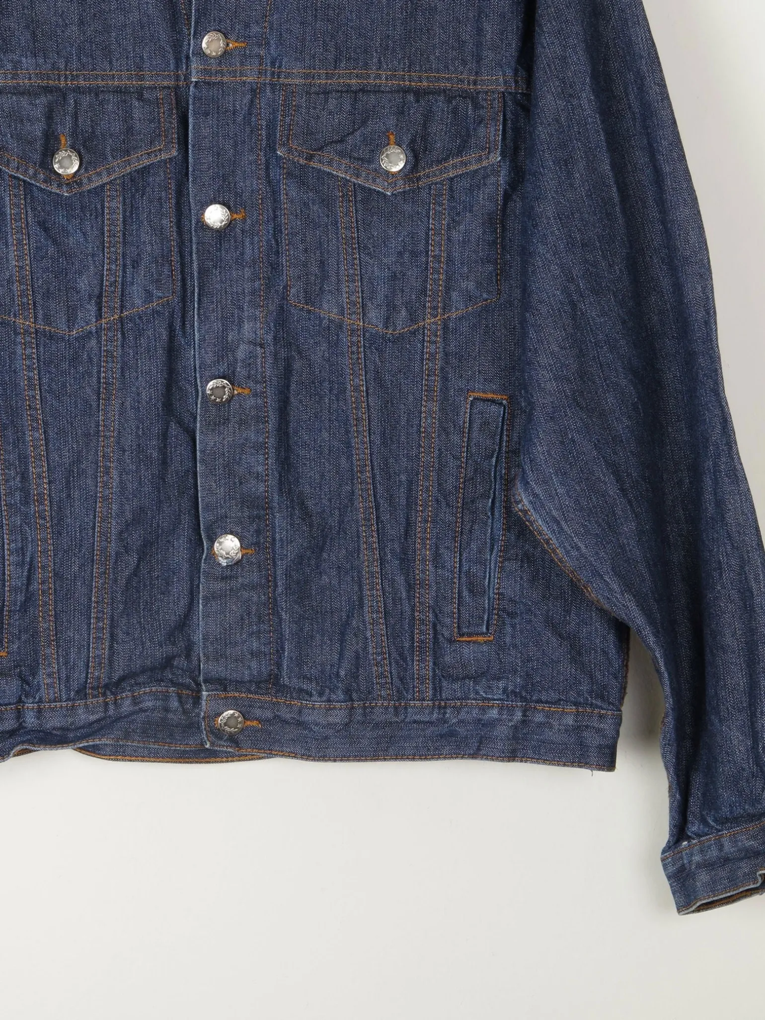 Men's Vintage Dark Blue Denim Jacket M/L