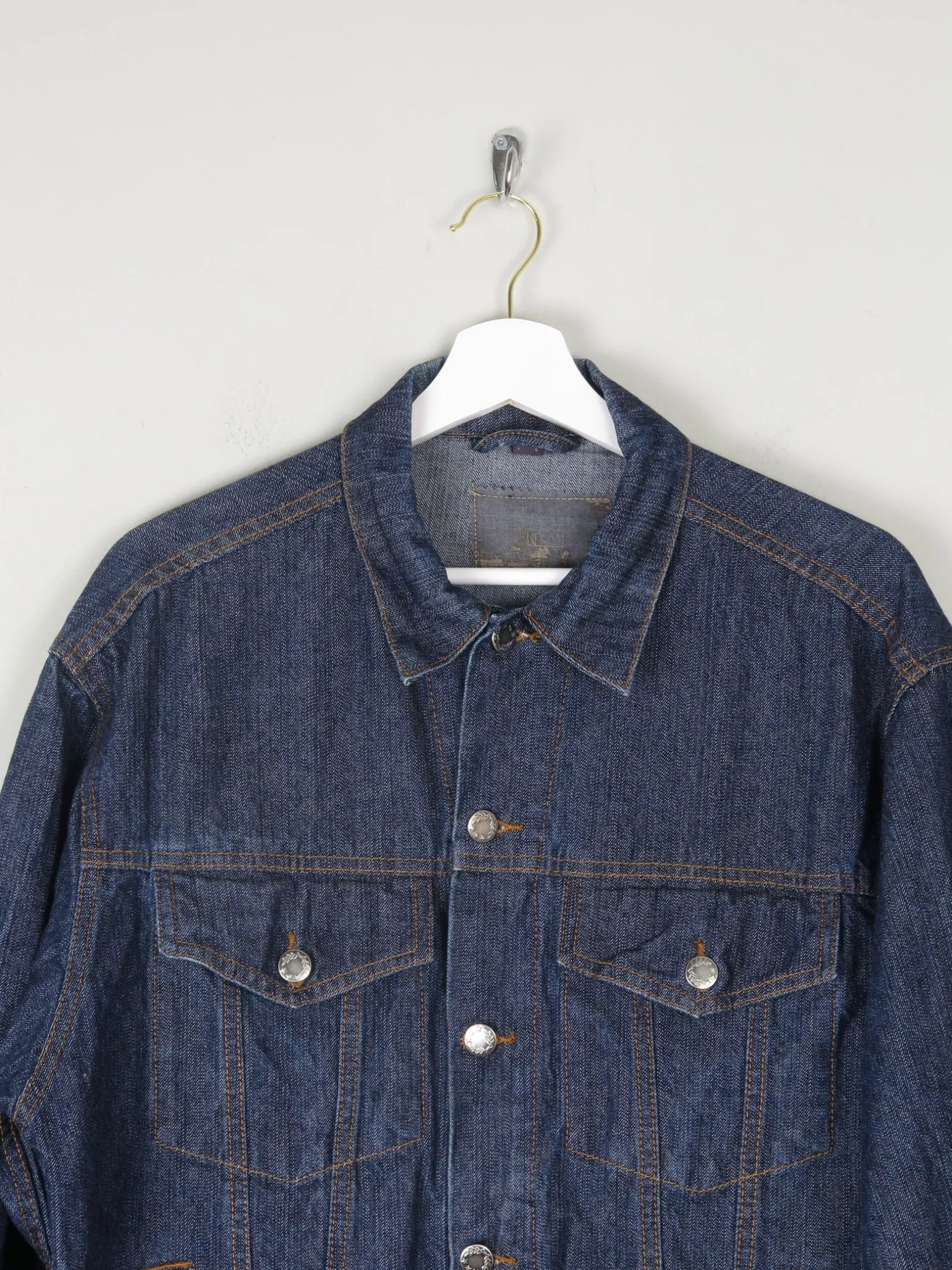 Men's Vintage Dark Blue Denim Jacket M/L