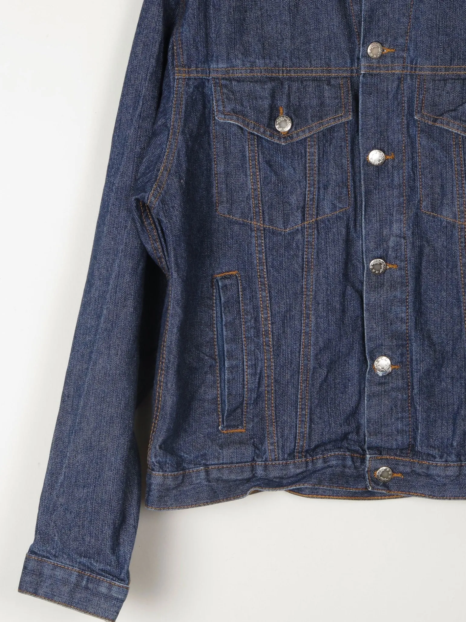 Men's Vintage Dark Blue Denim Jacket M/L