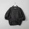 Men's Vintage Dark Brown Bomber Jacket L