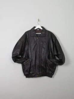 Men's Vintage Dark Brown Bomber Jacket L