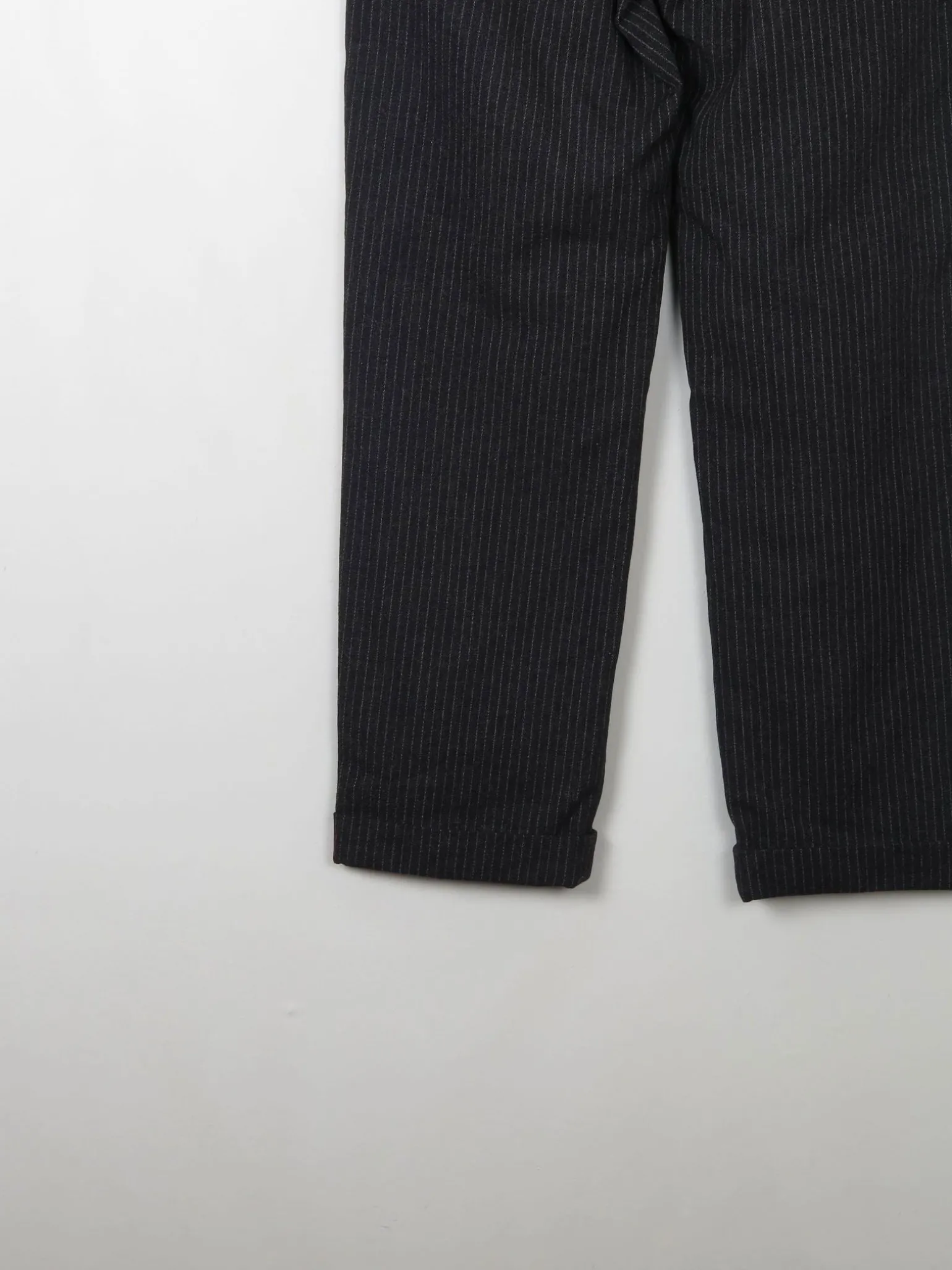 Men's Vintage Dark Grey Striped Trousers 32"/33"