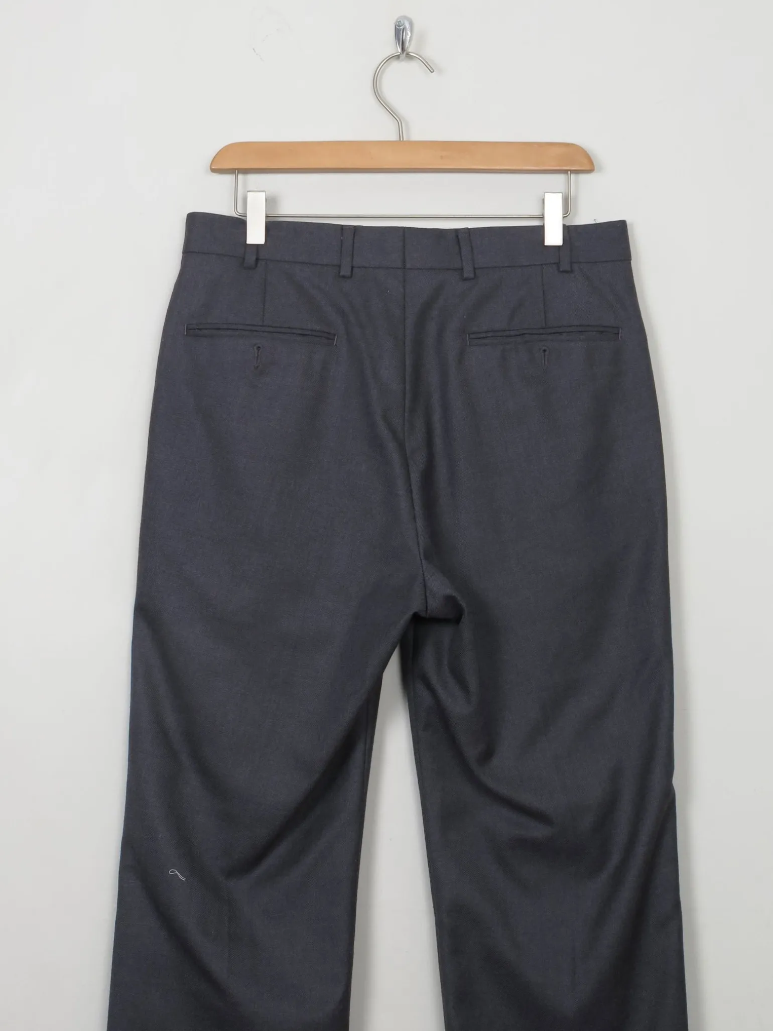 Men's Vintage Dark Grey Wool Trousers 32"/32L