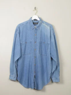 Men's Vintage Denim Perry Ellis Shirt L