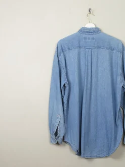 Men's Vintage Denim Perry Ellis Shirt L