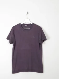 Men's Vintage Faded Black Calvin Klein T-shirt S