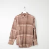 Men's Vintage Flannel Shirt Brown & Beige M