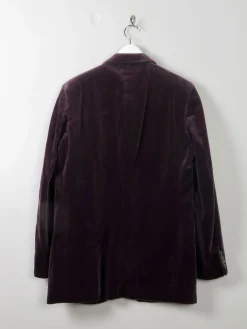 Men's Vintage Grape Velvet Jacket 38/40/S