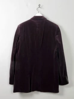 Men's Vintage Grape Velvet Jacket 38/40/S