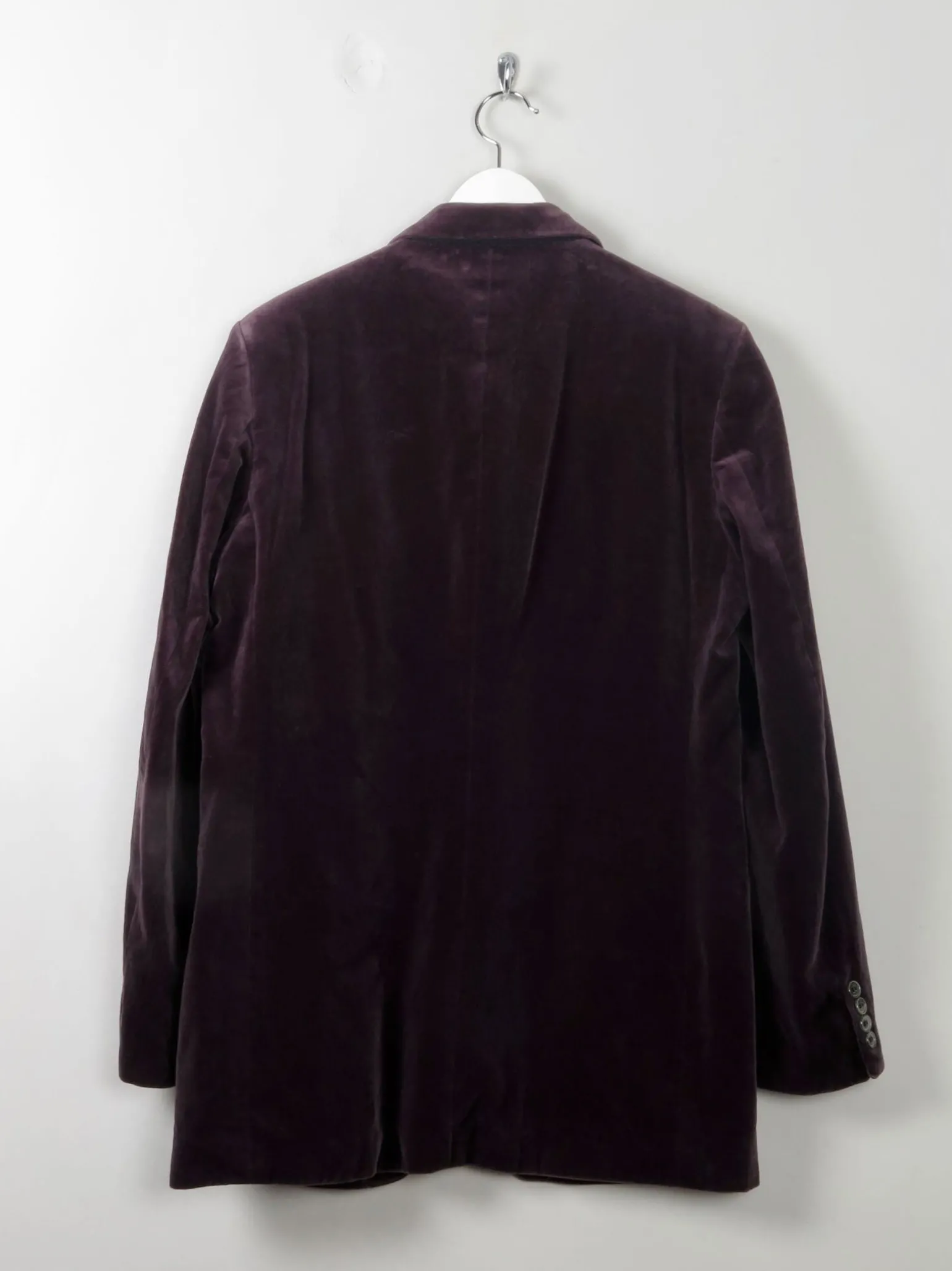 Men's Vintage Grape Velvet Jacket 38/40/S