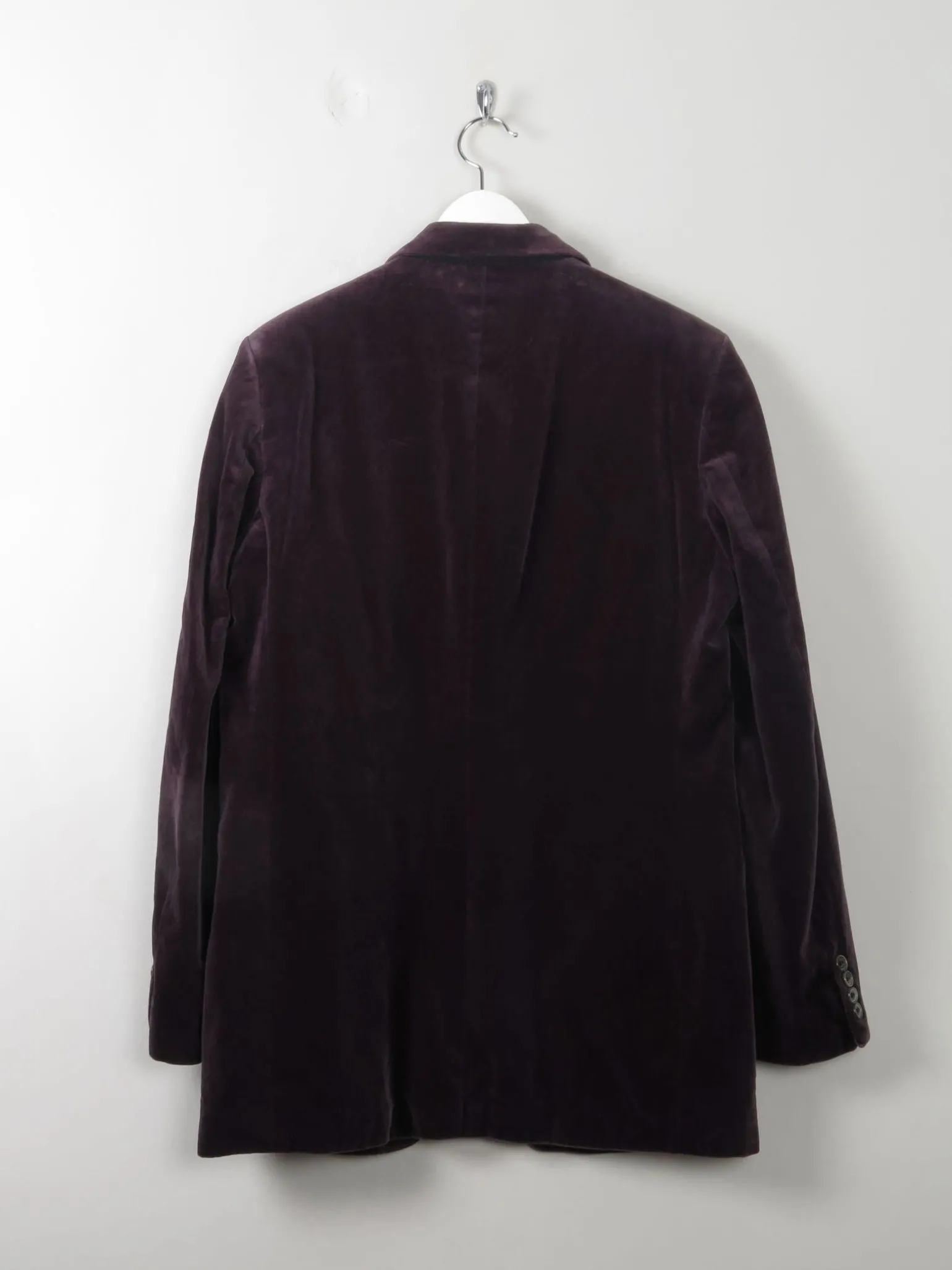 Men's Vintage Grape Velvet Jacket 38/40/S