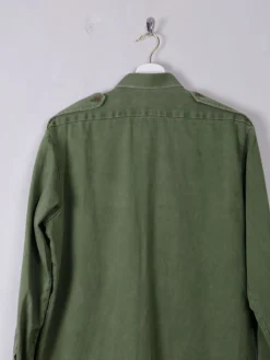 Men's VIntage Green Army Shirt L