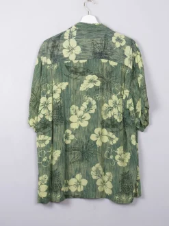 Men's Vintage Green Hawaiian Shirt M