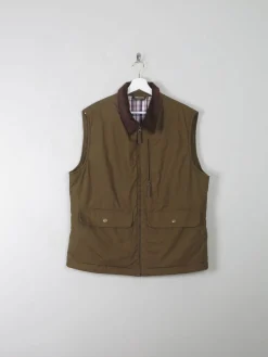 Men's Vintage Green Lined Gilet M