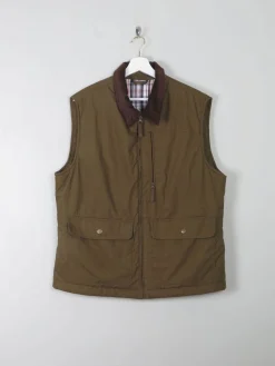 Men's Vintage Green Lined Gilet M