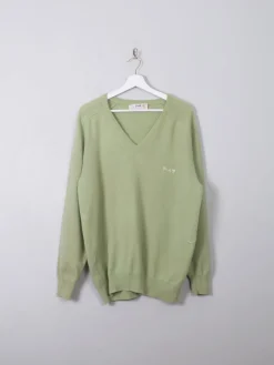 Men's Vintage Green Pringle Jumper L/XL