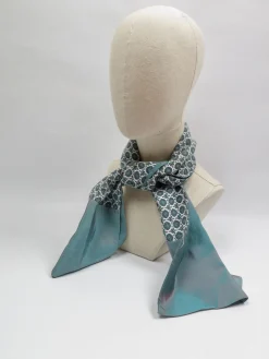 Mens Vintage Green Printed Scarf