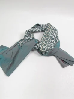 Mens Vintage Green Printed Scarf